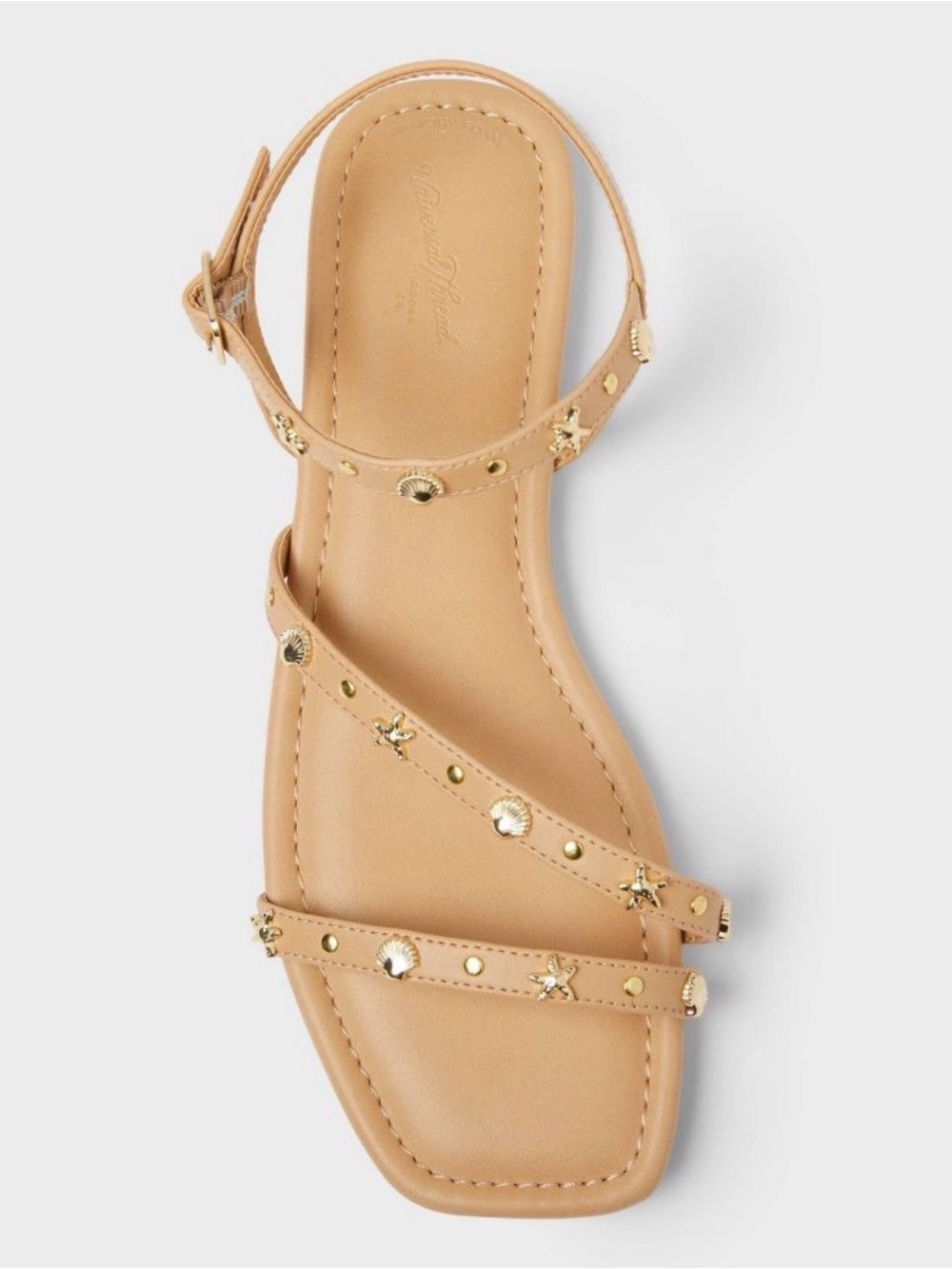 💜Women Florence Embellished Ankle Strap Sandals with Memory Foam Insole Size:9.5